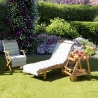 Chaise pliable intérieur/extérieur avec accoudoirs en bois d'acacia Bali Vente