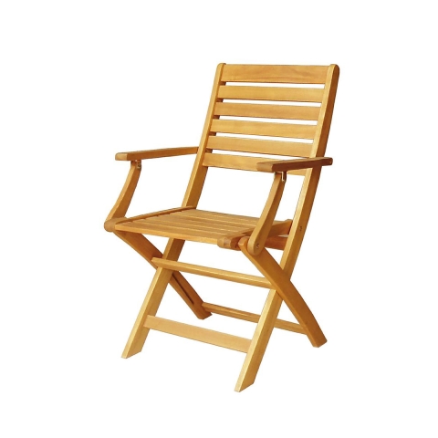 Klappbarer Indoor-Outdoor-Stuhl mit Armlehnen aus Akazienholz Bali Aktion