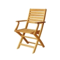 Klappbarer Indoor-Outdoor-Stuhl mit Armlehnen aus Akazienholz Bali Aktion