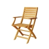 Chaise pliable intérieur/extérieur avec accoudoirs en bois d'acacia Bali Promotion