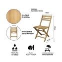 Chaise pliante Bali en bois pour intérieur et extérieur Réductions