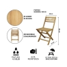 Chaise pliante Bali en bois pour intérieur et extérieur Réductions