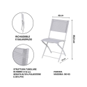 Klappstuhl für den Außenbereich, Gestell aus Eisen, Polyester und PVC, Modell Maratea Kosten