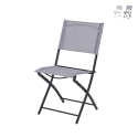Klappstuhl für den Außenbereich, Gestell aus Eisen, Polyester und PVC, Modell Maratea Aktion