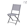 Klappstuhl für den Außenbereich, Gestell aus Eisen, Polyester und PVC, Modell Maratea Aktion