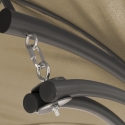Schaukel-Liegestuhl aus Stahl mit Kissen und Sonnendach Malibù Sales