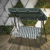 Balancelle de jardin 3 places avec toit pare-soleil Javik Vente