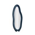 Miroir mural sculpté en velours bleu 160x40x4cm Chanel Promotion