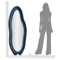 Miroir mural sculpté en velours bleu 160x40x4cm Chanel Modèle