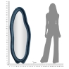 Miroir mural sculpté en velours bleu 160x40x4cm Chanel Modèle