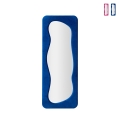 Specchio da parete con cornice in velluto 160x60x4 cm Theodor Promozione