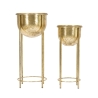 Set mit 2 goldfarbenen Metall-Pflanzgefäßen Lumai Angebot