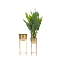 Ensemble de 2 jardinières en métal doré Lumai Remises