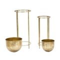 Set mit 2 goldfarbenen Metall-Pflanzgefäßen Lumai Aktion