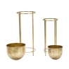Set mit 2 goldfarbenen Metall-Pflanzgefäßen Lumai Aktion