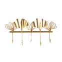 Wandgarderobe aus Metall mit 5 Haken 26,3x49,5x6 cm Leaves Aktion