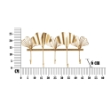 Wandgarderobe aus Metall mit 5 Haken 26,3x49,5x6 cm Leaves Katalog