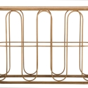 Console in metallo stile boho chic con piano in rattan Samui Sconti