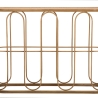 Console in metallo stile boho chic con piano in rattan Samui Sconti