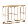 Console in metallo stile boho chic con piano in rattan Samui Promozione