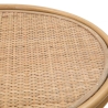 tavolino basso rotondo in metallo e rattan 55x40x40cm Samui Sconti