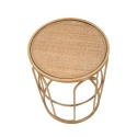 Table basse ronde en métal et rotin 55x40x40cm Samui Offre