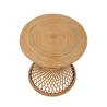 Runder Couchtisch aus Rattan 56x48x48cm im Boho-Chic-Stil Teyra Angebot