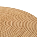 Runder Couchtisch aus Rattan 56x48x48cm im Boho-Chic-Stil Teyra Sales