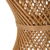 Tavolino basso rotondo in rattan 56x48x48cm stile boho chic Teyra Sconti