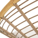 Chaise en métal et rotin avec coussin blanc bohème chic Panama Modèle
