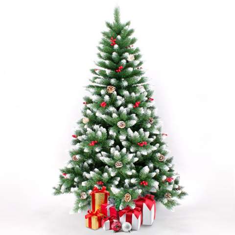 Sapin de Noël artificiel 240 cm écologique avec décorations Oslo Promotion