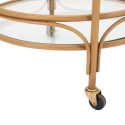 Carrello portavivande rotondo in rattan con ripiani in vetro Panama Scelta