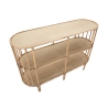 Consolle ingresso in metallo e rattan 3 ripiani boho chic Panama Sconti