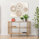 Consolle ingresso in metallo e rattan 3 ripiani boho chic Panama Vendita