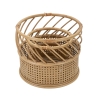 Ensemble de 2 porte-plantes ronds en métal et rotin Panama Remises