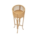 Runder Pflanzenständer aus Metall und Rattan, Panama Stand Angebot