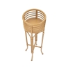 Runder Pflanzenständer aus Metall und Rattan, Panama Stand Angebot