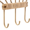 Wandgarderobe aus Metall und Rattan mit 3 Haken Panama Sales