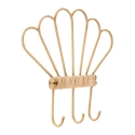 Wandgarderobe aus Metall und Rattan mit 3 Haken Panama Angebot