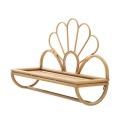 Wandregal aus Metall und Rattan mit Kleiderstange Panama Aktion