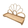 Wandregal aus Metall und Rattan mit Kleiderstange Panama Sales