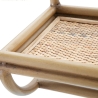 Wandregal aus Metall und Rattan mit Kleiderstange Panama Lagerbestand