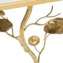 Quadratischer Metalltisch in Gold mit Spiegelplatte Tisty Rabatte