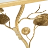 Quadratischer Metalltisch in Gold mit Spiegelplatte Tisty Rabatte