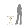 Quadratischer Metalltisch in Gold mit Spiegelplatte Tisty Lagerbestand