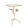 Quadratischer Metalltisch in Gold mit Spiegelplatte Tisty Angebot
