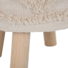 Tabouret rond rembourré en tissu avec pieds en bois Damasco Catalogue