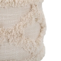 Tabouret rond rembourré en tissu avec pieds en bois Damasco Réductions
