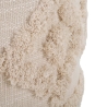 Pouf rond en tissu rembourré avec base en bois 40x40 Damasco Remises