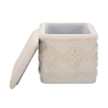 Pouf carré avec rangement en tissu rembourré 40x40cm Damasco Offre